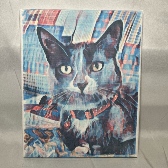 Colorful “Cats” canvas sign - Picture 1 of 2